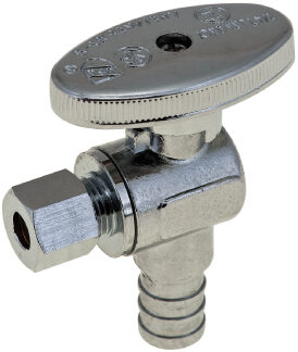 QUARTER-TURN ANGLE STPS PEX BARB X CMPRESSIN (101382)