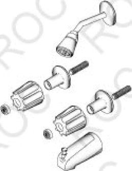 PRICE PFISTER* TWO VALVE TUB/SHOWER TRIM (19004)