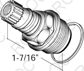 PRICE PFISTER* WALLMOUNT FAUCET STEM BRASS (19208)