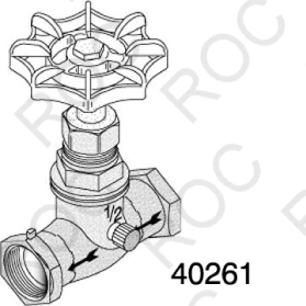 COMPRESSION STOP AND WASTE / GLOBE VALVE (40262)