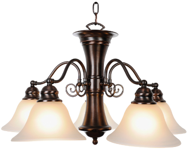 WELLINGTON(TM) 5-LIGHT CHANDELIER (USES 5-60W MAX. MEDIUM (E26) BASE BULBS (NOT INCLUDED))
